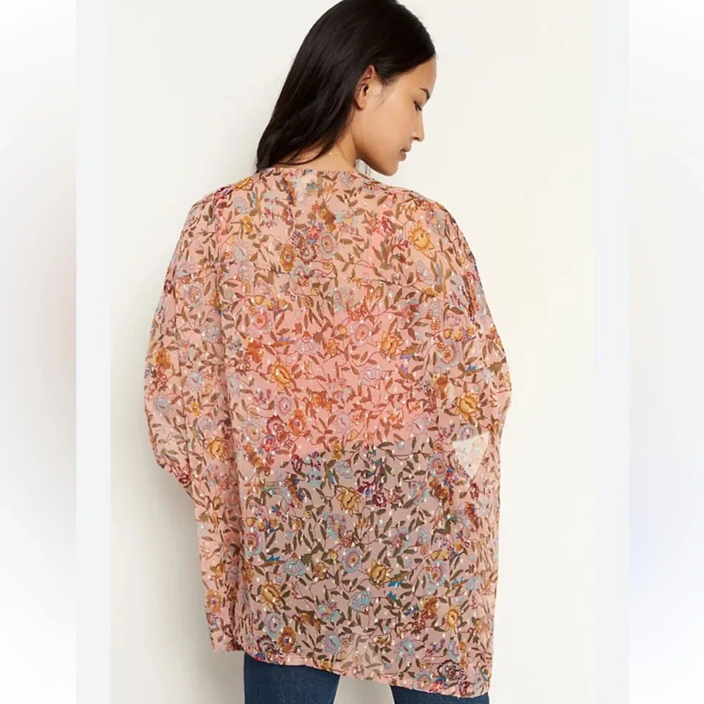 Anthropologie Andersen & Lauth Bella Shimmer Kimono - One Size